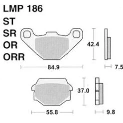 Plaquettes Frein Moto AP RACING LMP186