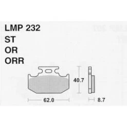 Plaquettes Frein Moto AP RACING LMP232 ORR