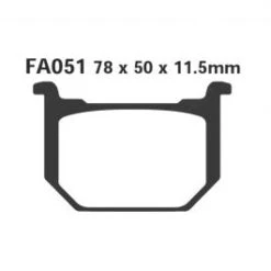 Plaquettes Frein Moto EBC FA051