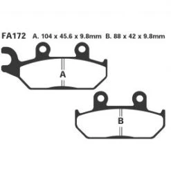 PLAQUETTES FREIN MOTO EBC FA172TT