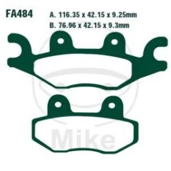 Plaquettes Frein Moto EBC FA484TT