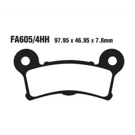 Plaquettes Frein Moto EBC FA605/4HH 3 Plaquettes Frein Moto EBC FA605/4HH