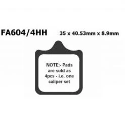 Plaquettes Frein Moto EBC GPFAX604/4HH