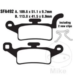 Plaquettes Frein Moto EBC SFAC492