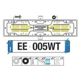 Support Plaque Immatriculation LAMPA 19904 3 Support Plaque Immatriculation LAMPA 19904