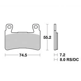 PLAQUETTES FREIN MOTO SBS 734SP 3 PLAQUETTES FREIN MOTO SBS 734SP