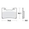 PLAQUETTES FREIN MOTO TRW MCB622SV 2 PLAQUETTES FREIN MOTO TRW MCB622SV -Magasin D'Accessoires Moto trw mcb622sv 296873 01