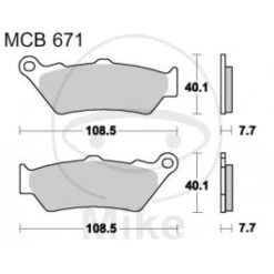 PLAQUETTES FREIN MOTO TRW MCB671SH